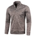 thumbnail image 1 of Tawop Mens Clothing Shirts for Men Long Sleeve Color Block Quarter Zipper Mock Neck Fall Warm Blue L, 1 of 4