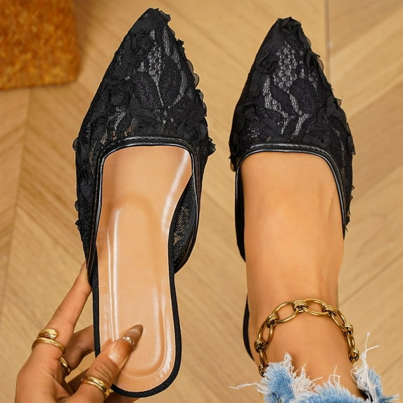 Tawop Shoes Women Casual Flat Non Slip Shoes Pointy Toe Loafers Versatile