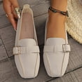 thumbnail image 1 of Tawop Shoes Women Casual Flat Shoes for Women Square Toe Breathable Loafers Soft Versatile, 1 of 9