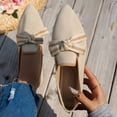 thumbnail image 1 of Tawop Shoes Women Slip On Casual Comfort Flat Women Shoes Pointy Toe Breathable Mesh Bowknot, 1 of 6
