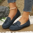 thumbnail image 1 of Tawop Shoes Women Womens Dress Shoes Work Shoes Flats Tassel Casual Blue 6.5, 1 of 9
