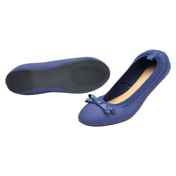Tawop Women Shoes Womens Shoes Comfort Flat Round Toe Blue Size 7.5