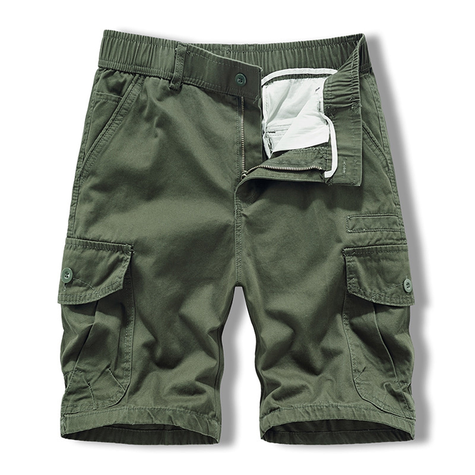 Tawop Shorts For Men Khaki Shorts Men'S Pocket Straight Army Green 8 ...