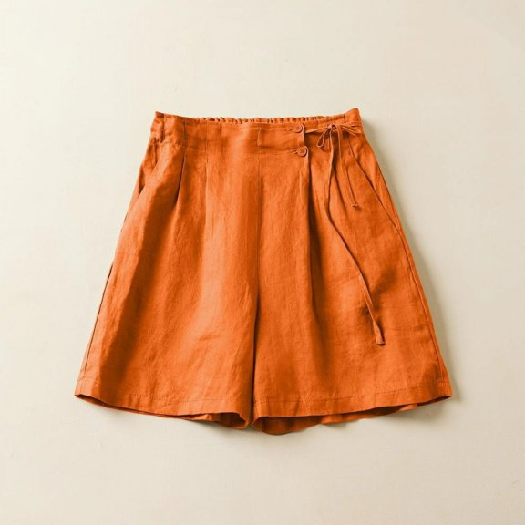 Tawop Shorts Women Summer Women Shorts Pockets Loose Linen L