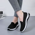 thumbnail image 1 of Tawop Women Shoes Slip On Shoes Women Casual Comfort Flat Breathable Soft Mesh Black Size 8.5, 1 of 8