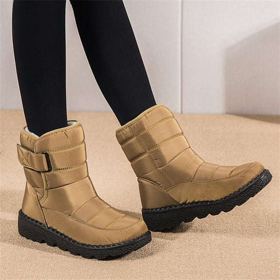Tawop Slipper Boots For Women,2022winter New Cotton Shoes Snow Waterproof High-Top Non-Slip Boots Girls Winter Boots Go Go Boots