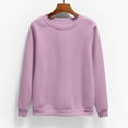 thumbnail image 1 of Tawop Sweatshirt Womens Tops Sweatshirts for Women Crewneck Long Sleeve Pullover Solid Casual Purple 2XL, 1 of 5