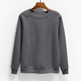 thumbnail image 1 of Tawop Sweatshirts Pullovers Womens Tops Womens Sweatshirts Crewneck Long Sleeve Solid Casual Dark Gray 4XL, 1 of 5