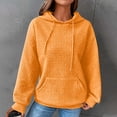thumbnail image 1 of Tawop Sweatshirts for Women Tops Womens Sweatshirts Crew Neck Long Sleeve Hoodies Solid Hoodless Gold XL, 1 of 6