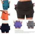 thumbnail image 1 of Tawop Swim Skirt for Women Black Pants for Women New Solid Color Mid Rise Skirt Pants Sports Casual Shorts Bottoming Skirt Pants 8, 1 of 6