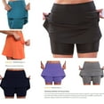 thumbnail image 1 of Tawop Swim Skirt for Women Black Pants for Women New Solid Color Mid Rise Skirt Pants Sports Casual Shorts Bottoming Skirt Pants 8, 1 of 6