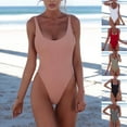 thumbnail image 1 of Tawop Swimwear Tan Through Sexy One-Piece Swimsuit Modest Swim Suits(Women's L), 1 of 6