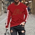 thumbnail image 1 of Tawop T Shirts for Men Relaxed Fit Graphic Round Neck Long Sleeve Casual Men Shirts, 1 of 5