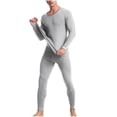 thumbnail image 1 of Tawop Thermal Underwear for Men Long Johns Warm Crewneck Long Sleeves Top and Bottom Set Base Layer Outfits, 1 of 4
