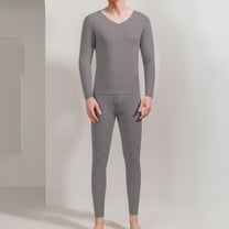 Tawop Thermal Underwear for Men Long Johns Warm Crewneck Top and Bottom Set Base Layer Outfits