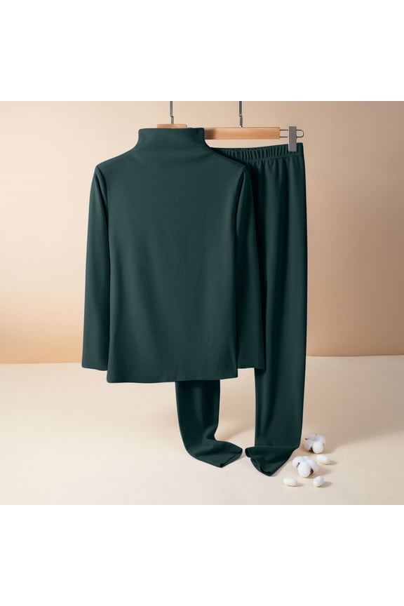 Thermal Underwear for Women Long Johns Warm Winter Long Sleeves Outfits Top and Bottom Set Base Layer Fall Clothing