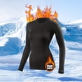 thumbnail image 1 of Tawop Thermal Underwear for Women Warm Crewneck Long Sleeves Slim Fit Tops Base Layer Outfits, 1 of 3