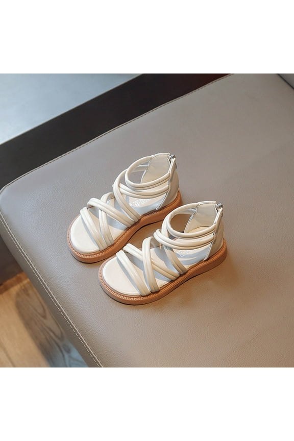 Toddler Sandals Girls Baby Soft Sole Beach Princess Non-Slip Cute Hollow Out Roman Sandals Espadrilles Kids Sandals