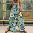 thumbnail image 1 of Tawop White Pants Women,Womens Fashion Pants Overalls Rompers Printed Buttons Suspender Jumpsuit Flare Pants For Women Military Pants For Men, 1 of 5