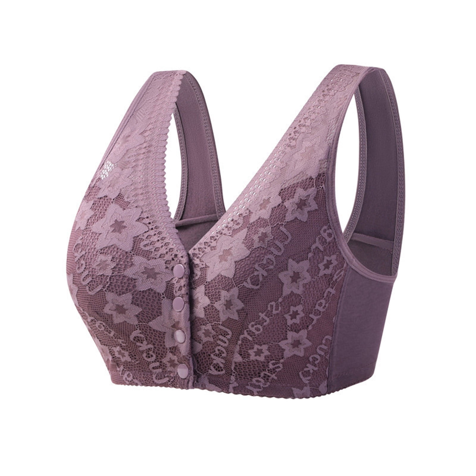 Printed Padded ROUND STITCH FRONT OPEN COTTON BRA, For Daily Wear