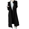 thumbnail image 1 of Tawop Woman's Cardigans Autumn Solid Colour Long Sleeve Sweater Long Length Loose Hooded Cardigan Twisted Chunky Sweater Black Free Size, 1 of 7
