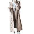 thumbnail image 1 of Tawop Woman's Cardigans Autumn Solid Colour Long Sleeve Sweater Long Length Loose Hooded Cardigan Twisted Chunky Sweater Khaki Free Size, 1 of 7