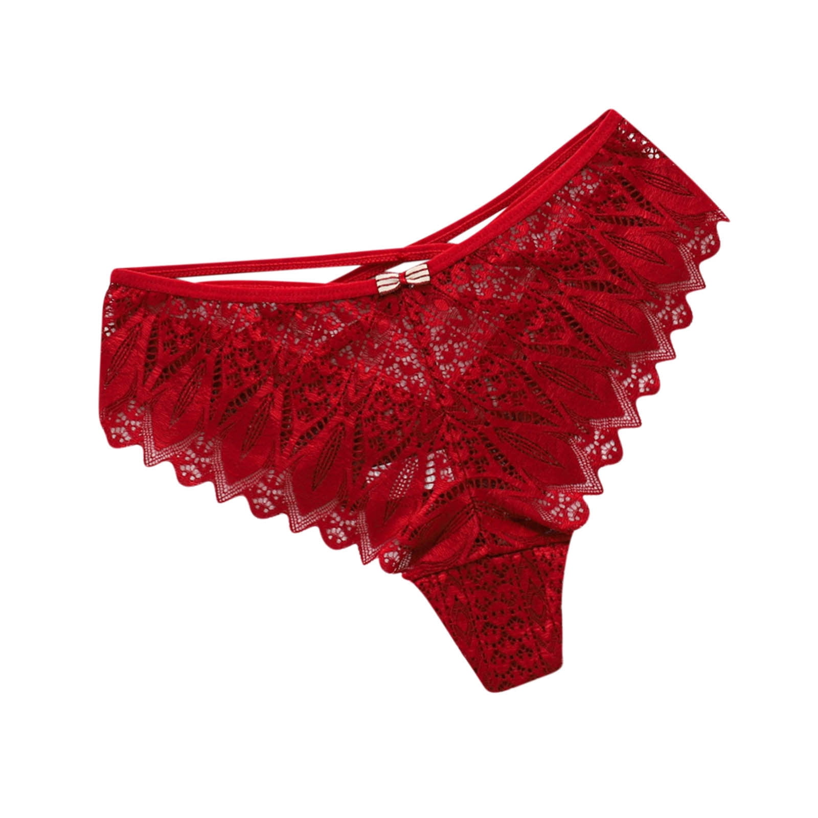 Buy Strawbella HOT Women Pantie Low Waist Transparent Panties Female Sexy  Underwear Intimates Briefs LACE Floral Thong Hollow Out Panty Red at