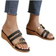 thumbnail image 1 of Tawop Women Shoes Sandals for Women Casual Beach Summer Hollow Out Sandals Black 5.5, 1 of 4