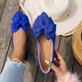 thumbnail image 1 of Tawop Women Shoes Slip On Casual Flat Shoes for Women Pointy Toe Breathable Loafers Soft Versatile Bowknot, 1 of 8