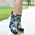 thumbnail image 1 of Tawop Women Shoes Water Shoes Slip Resistant Waterproof Boots Blue Size 5.5, 1 of 4