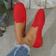 thumbnail image 1 of Tawop Women Shoes Womens Dress Shoes Work Shoes Flats Casual Comfort Square Toe Red 7, 1 of 7