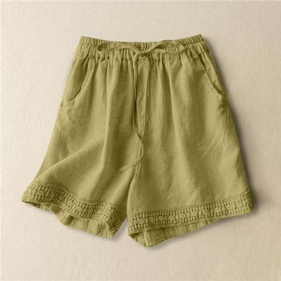 Tawop Women Shorts Womans Shorts High Waist Drawstring Solid XL