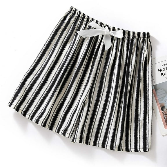 Tawop Women Shorts Women's Shorts Loose Elastic Waist Loungewear Thin Free Size