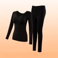 thumbnail image 1 of Tawop Women Thermal Underwear Base Layer Long John Set Winter Cold Weather Warm Top and Bottom(Black,XL), 1 of 3
