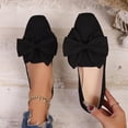 thumbnail image 1 of Tawop Women's Shoes Casual Flat Non Slip Shoes Square Toe Versatile Bowknot, 1 of 9