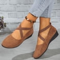 thumbnail image 1 of Tawop Women's Shoes Womens Dress Shoes Work Shoes Comfort Wedge Casual Brown 6.5, 1 of 7
