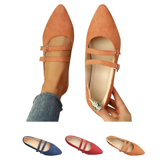 Tawop Women Shoes Breathable Comfort Casual Pointed Toe Flats Dress Shoes Women