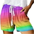 thumbnail image 1 of Tawop Women's Shorts Gradient Drawstring Comfort Casual Shorts with Pockets Summer Spring Beach Shorts, 1 of 4