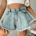 thumbnail image 1 of Tawop Women's Shorts ,Shorts for Women High Waist Loose Denim Ripped Jeans L, 1 of 9