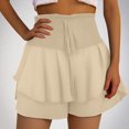 thumbnail image 1 of Tawop Women's Shorts Summer Woman Shorts High Waist Ruffle Solid Ladies Shorts, Size XL, 1 of 9