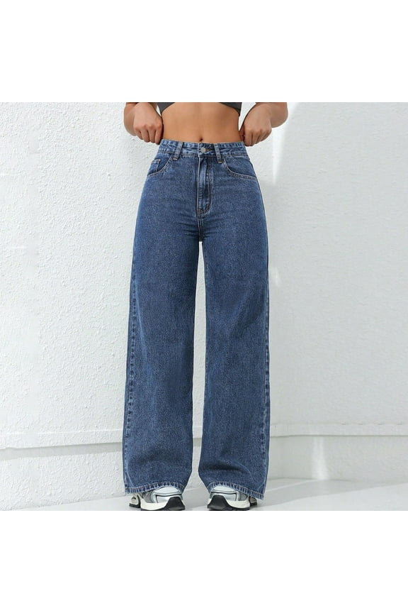 Women's Slim Fitting High Waisted and Buttocks Up Denim Flared Pants