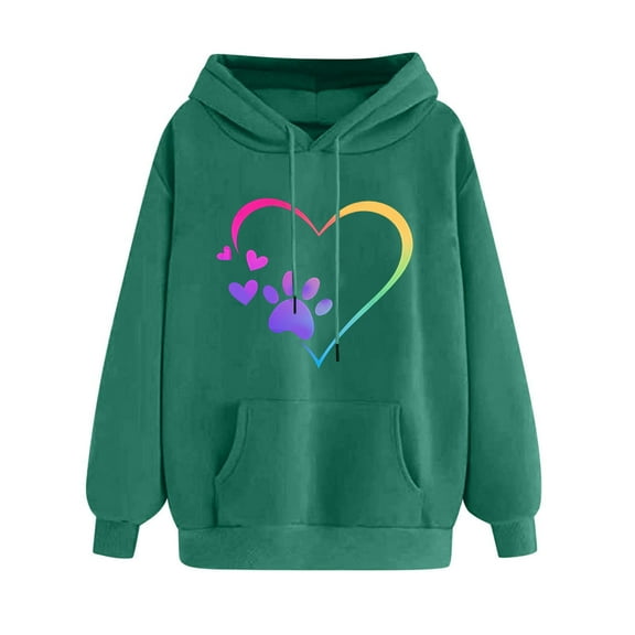 Tawop Women's Sweatshirts and Hoodies Tops Womens Sweatshirts Long Sleeve Pullover Graphic Mint Green XL