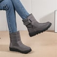 thumbnail image 1 of Tawop Womens Ankle Boots,2022winter New Cotton Shoes Snow Waterproof High-Top Non-Slip Boots Cowgirl Boots Women Cow Girl Boots, 1 of 9