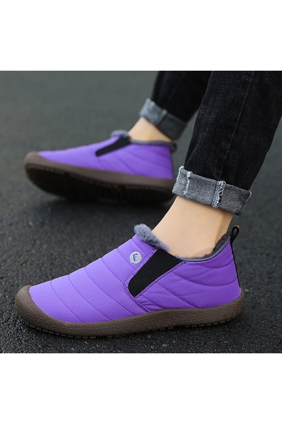 Womens Combat Boots,Couples Comfortable Casual Shoes Men Winter Water-Resistant Flat Fur Lined Boots Rubber Boots Short Boots For Women