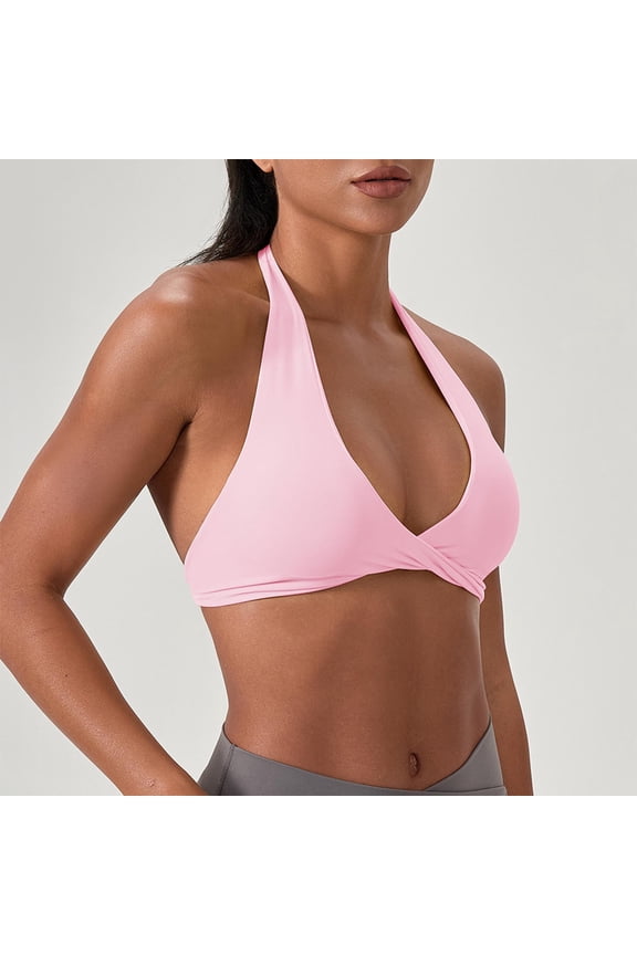 Womens Bras Women's Fashion Solid Color Seamless Back Yoga Bra Shaping and Breast Collection Cingerie Sports Bras