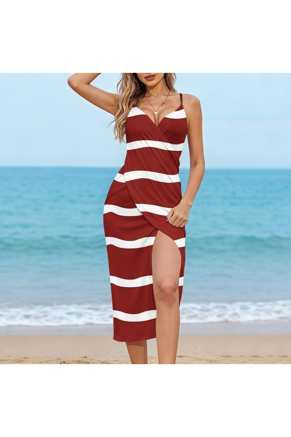 Womens Covers Women's Beach Cover-Up Sarong with Waist and Sheer Draped