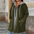 thumbnail image 1 of Tawop Womens Jacket Pockets Loose with Hood Zip Womens Jackets Outwear Plus Size Long Sleeve Fashion, 1 of 4