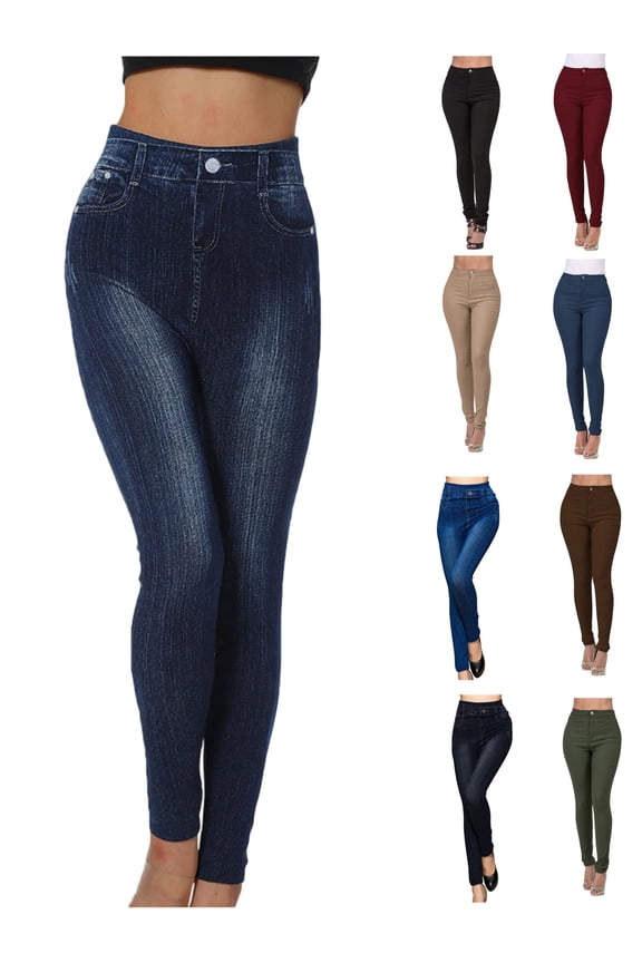 Womens Jeggings High Rise Jeggings Strechy Jeans Style Pants Tight Slim Fit Womens Pants