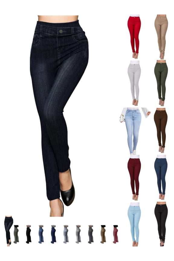Womens Jeggings High Rise Jeggings Strechy Jeans Style Pants Tight Slim Fit Womens Pants