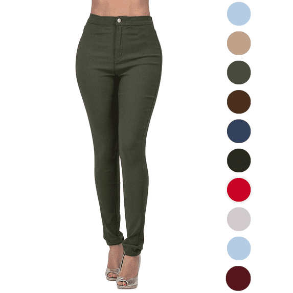 Tawop Womens Jeggings Slim Fit Jeans-Style Pants for Women Strechy Tight Women's Jeggings on Sale Button Solid Color Fashion Fall